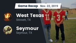 Recap: West Texas  vs. Seymour  2019