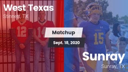 Matchup: West Texas High vs. Sunray  2020