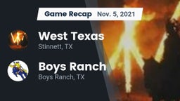 Recap: West Texas  vs. Boys Ranch  2021