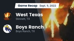 Recap: West Texas  vs. Boys Ranch  2022