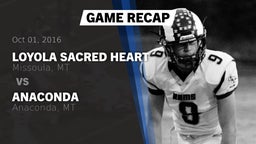 Recap: Loyola Sacred Heart  vs. Anaconda  2016