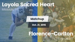 Matchup: Loyola Sacred Heart vs. Florence-Carlton  2016