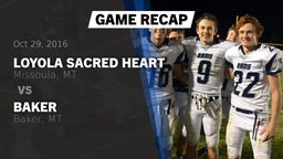 Recap: Loyola Sacred Heart  vs. Baker  2016