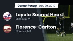 Recap: Loyola Sacred Heart  vs. Florence-Carlton  2017