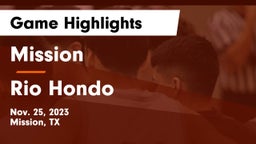 Mission  vs Rio Hondo  Game Highlights - Nov. 25, 2023