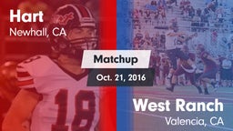 Matchup: Hart  vs. West Ranch  2016