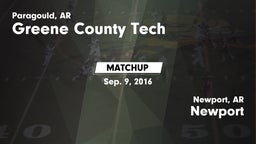 Matchup: Greene County Tech vs. Newport  2016