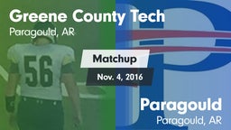 Matchup: Greene County Tech vs. Paragould  2016