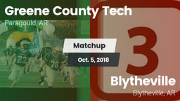 Matchup: Greene County Tech vs. Blytheville  2018
