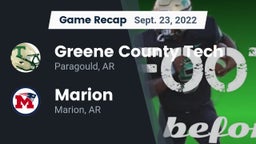 Recap: Greene County Tech  vs. Marion  2022