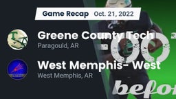 Recap: Greene County Tech  vs. West Memphis- West 2022