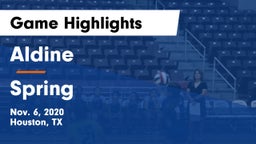 Aldine  vs Spring  Game Highlights - Nov. 6, 2020