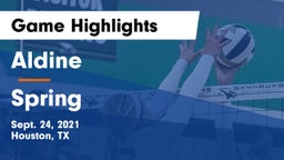 Aldine  vs Spring  Game Highlights - Sept. 24, 2021