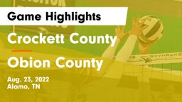 Crockett County  vs Obion County Game Highlights - Aug. 23, 2022