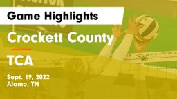 Crockett County  vs TCA Game Highlights - Sept. 19, 2022
