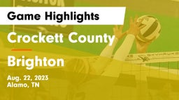 Crockett County  vs Brighton  Game Highlights - Aug. 22, 2023