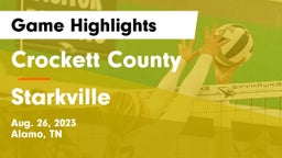 Crockett County  vs Starkville  Game Highlights - Aug. 26, 2023