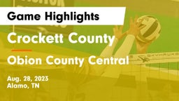 Crockett County  vs Obion County Central  Game Highlights - Aug. 28, 2023