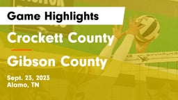Crockett County  vs Gibson County  Game Highlights - Sept. 23, 2023