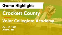 Crockett County  vs Valor Collegiate Academy Game Highlights - Oct. 17, 2023