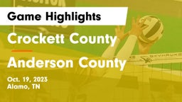 Crockett County  vs Anderson County  Game Highlights - Oct. 19, 2023
