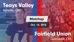 Matchup: Teays Valley High vs. Fairfield Union  2016