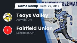 Recap: Teays Valley  vs. Fairfield Union  2017