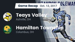 Recap: Teays Valley  vs. Hamilton Township  2017