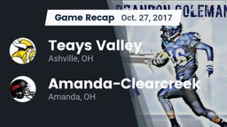 Recap: Teays Valley  vs. Amanda-Clearcreek  2017