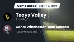 Recap: Teays Valley  vs. Canal Winchester Local Schools 2019