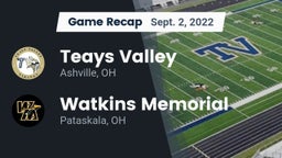 Recap: Teays Valley  vs. Watkins Memorial  2022