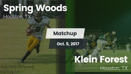 Matchup: Spring Woods High vs. Klein Forest  2017