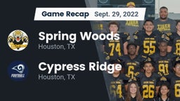 Recap: Spring Woods  vs. Cypress Ridge  2022