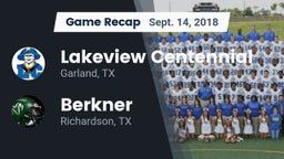 Recap: Lakeview Centennial  vs. Berkner  2018