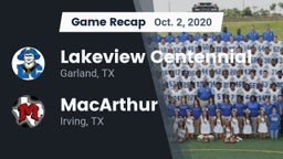 Recap: Lakeview Centennial  vs. MacArthur  2020