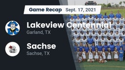 Recap: Lakeview Centennial  vs. Sachse  2021