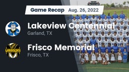 Recap: Lakeview Centennial  vs. Frisco Memorial  2022
