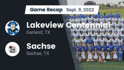Recap: Lakeview Centennial  vs. Sachse  2022