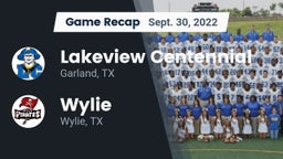 Recap: Lakeview Centennial  vs. Wylie  2022