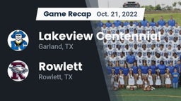 Recap: Lakeview Centennial  vs. Rowlett  2022