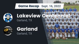 Recap: Lakeview Centennial  vs. Garland  2022