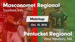 Matchup: Masconomet Regional vs. Pentucket Regional  2016