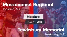 Matchup: Masconomet Regional vs. Tewksbury Memorial 2016