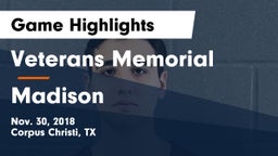Veterans Memorial  vs Madison  Game Highlights - Nov. 30, 2018