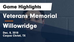 Veterans Memorial  vs Willowridge  Game Highlights - Dec. 8, 2018