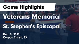 Veterans Memorial  vs St. Stephen's Episcopal  Game Highlights - Dec. 5, 2019
