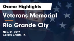 Veterans Memorial  vs Rio Grande City  Game Highlights - Nov. 21, 2019