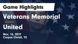 Veterans Memorial  vs United  Game Highlights - Nov. 16, 2019