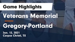 Veterans Memorial  vs Gregory-Portland  Game Highlights - Jan. 12, 2021