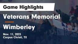 Veterans Memorial  vs Wimberley  Game Highlights - Nov. 11, 2023